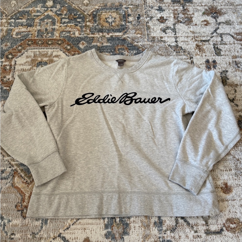 Eddie Bauer Light Gray Crewneck Sweatshirt